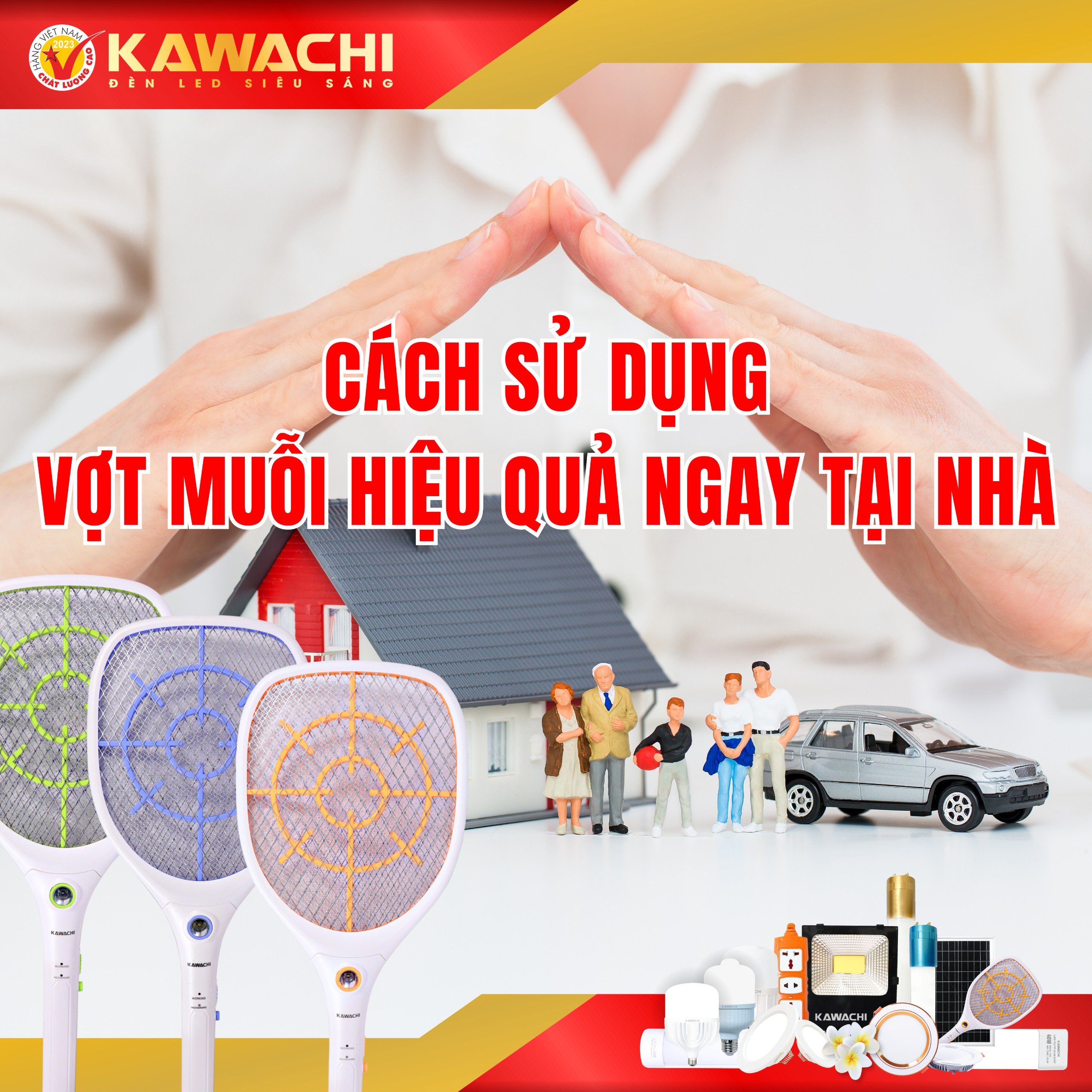 CÁCH SỬ DỤNG VỢT MUỖI HIỆU QUẢ NGAY TẠI NHÀ