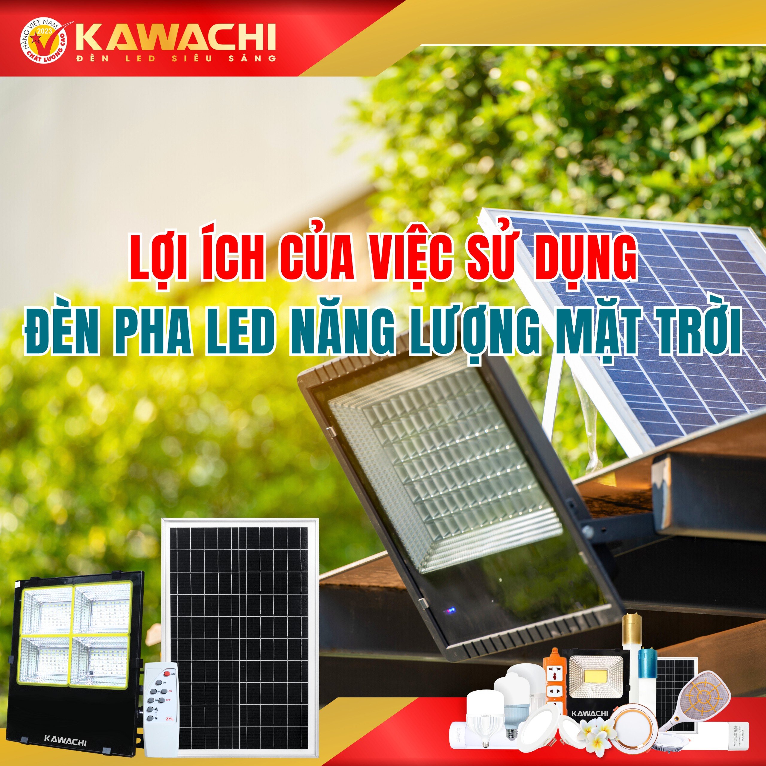 LỢI ÍCH CỦA VIỆC SỬ DỤNG ĐÈN PHA LED NĂNG LƯỢNG MẶT TRỜI