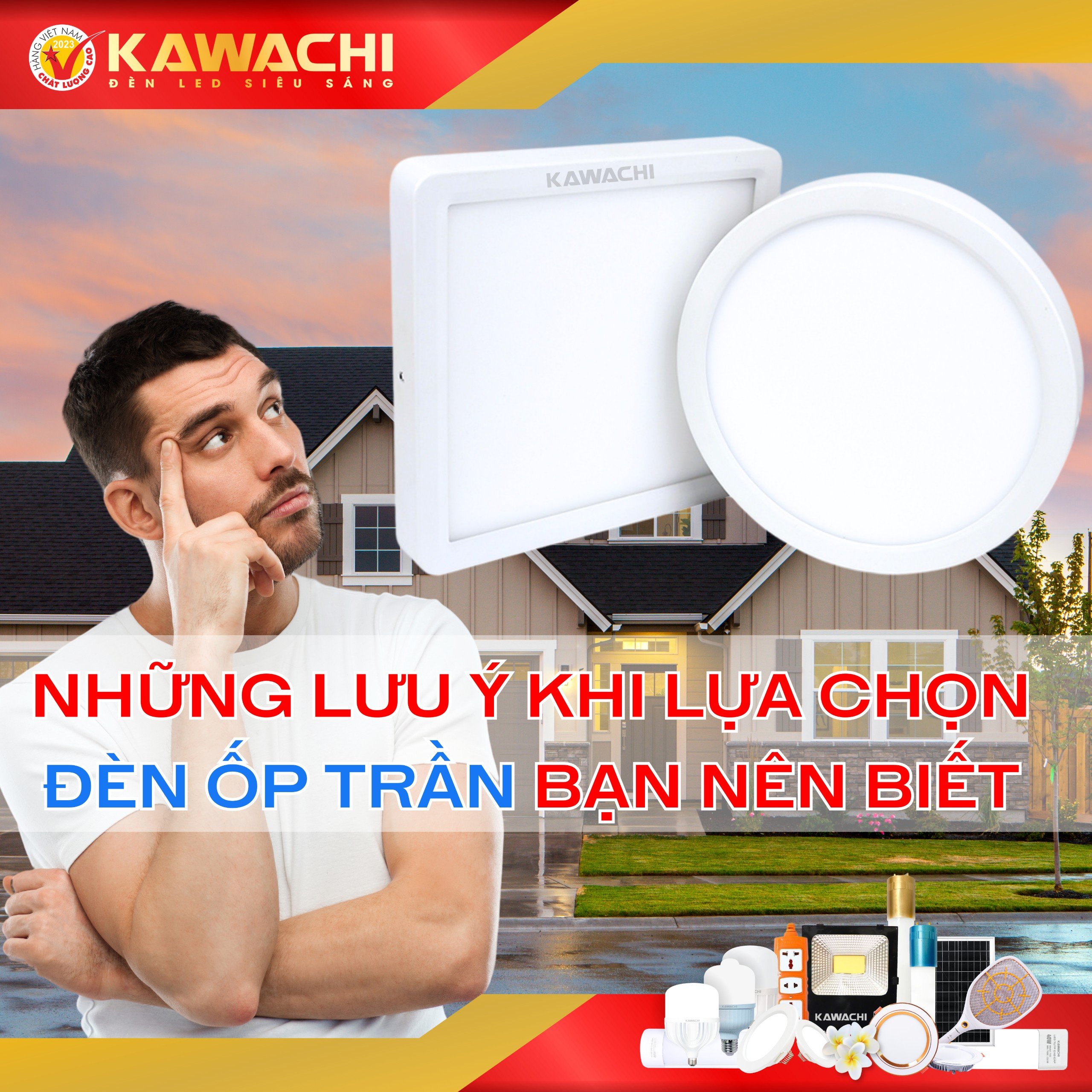 NHỮNG LƯU Ý KHI LỰA CHỌN ĐÈN LED ỐP TRẦN BẠN NÊN BIẾT