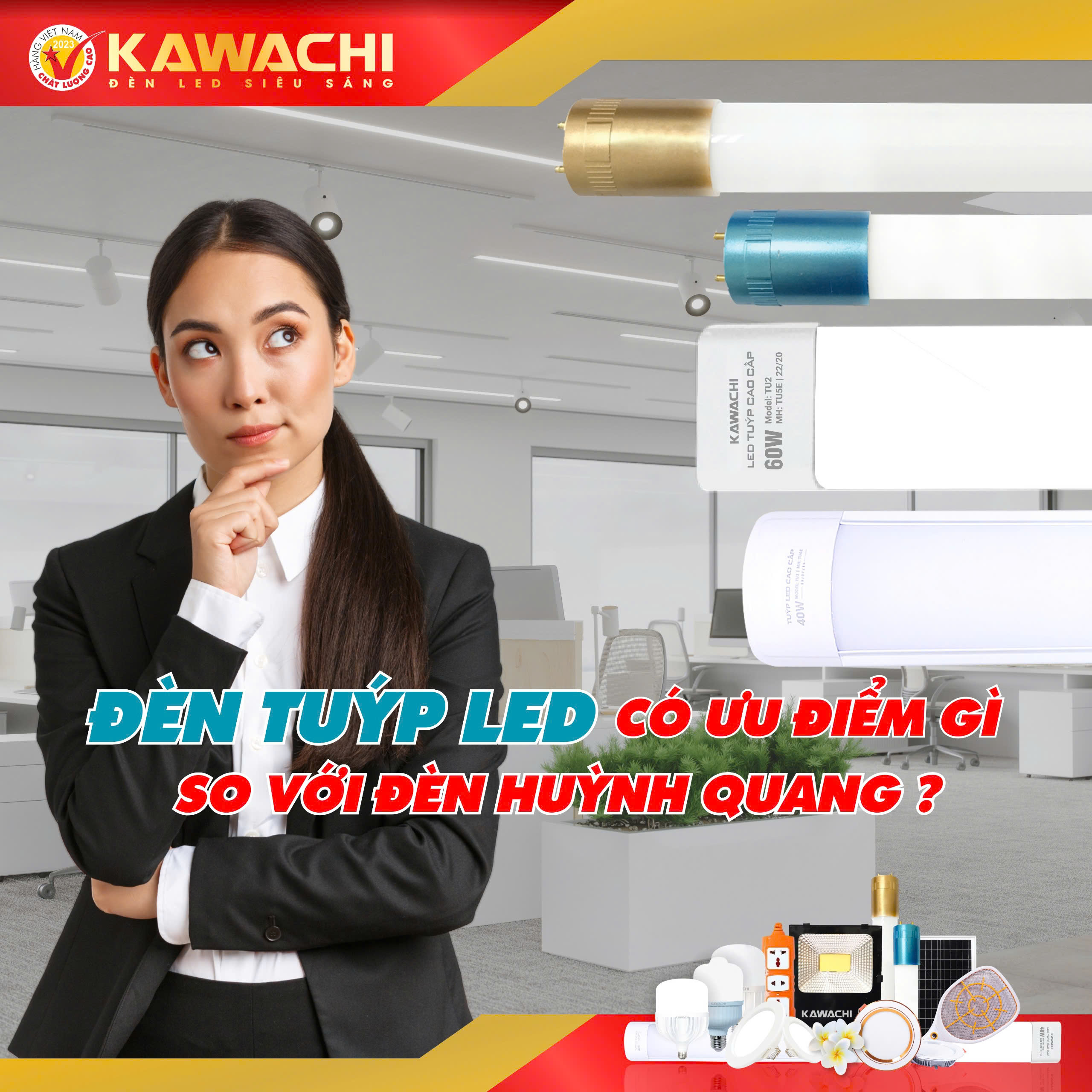 ĐÈN TUÝP LED CÓ ƯU ĐIỂM GÌ SO VỚI ĐÈN HUỲNH QUANG