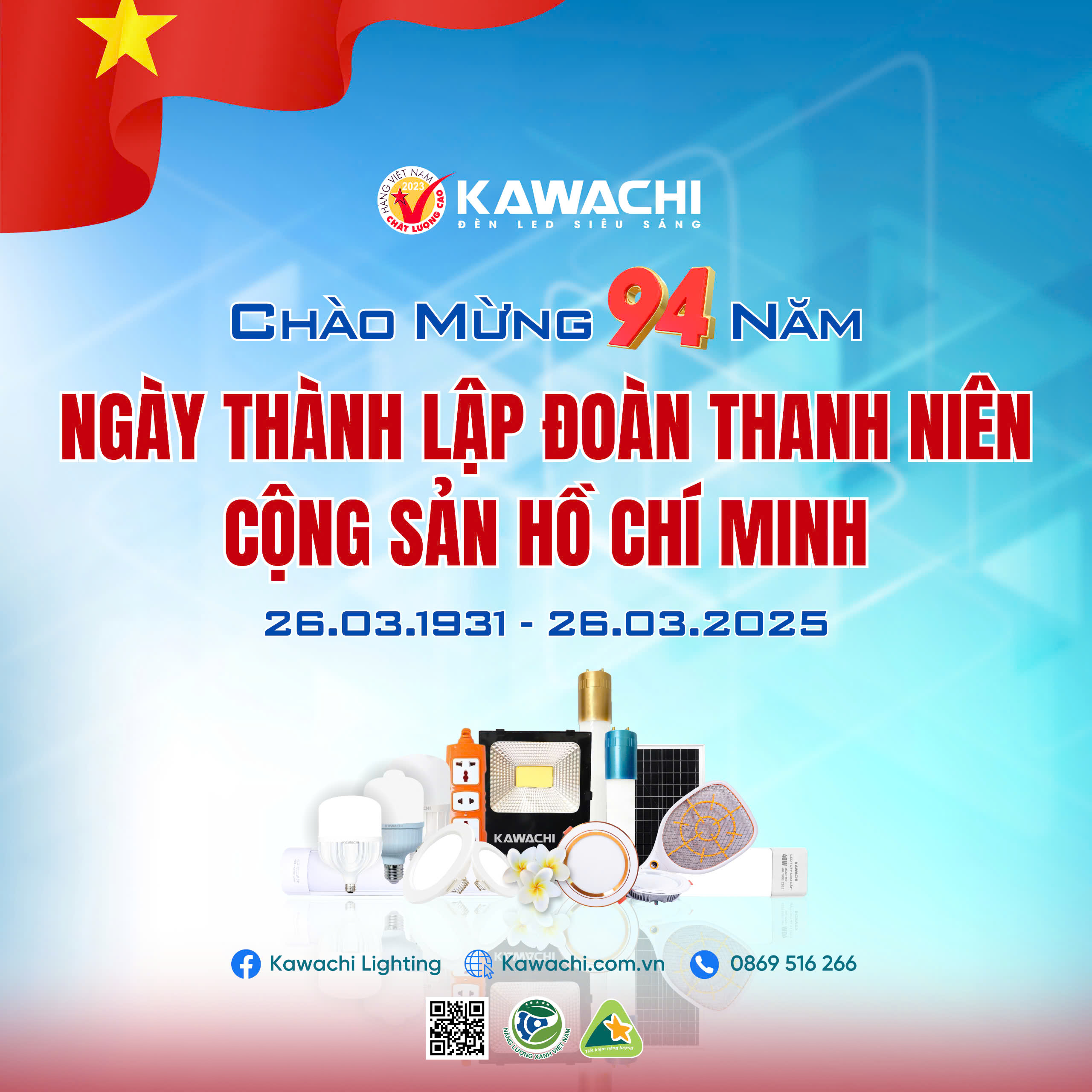 CHÀO MỪNG 94 NĂM NGÀY THÀNH LẬP ĐOÀN THANH NIÊN CỘNG SẢN HỒ CHÍ MINH (26/03/1931 - 26/03/2025)
