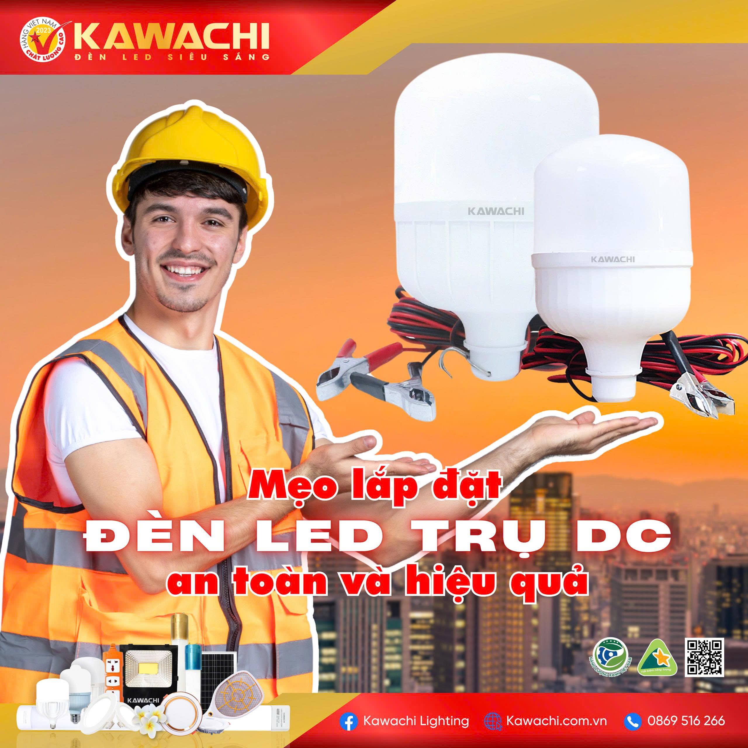 MẸO LẮP ĐẶT ĐÈN LED TRỤ DC VỚI BÌNH ẮC QUY AN TOÀN VÀ HIỆU QUẢ