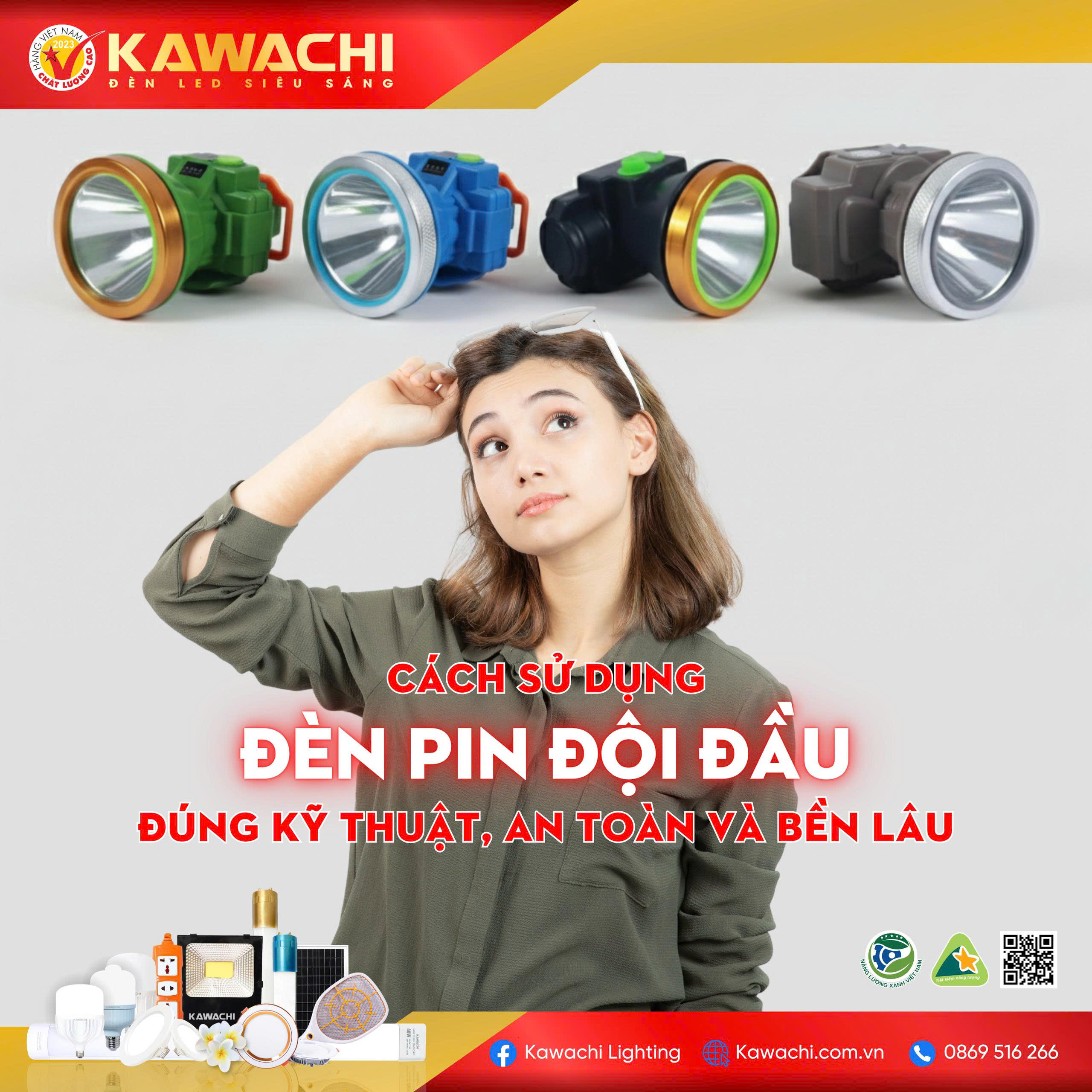 CÁCH SỬ DỤNG ĐÈN PIN ĐỘI ĐẦU ĐÚNG KỸ THUẬT, AN TOÀN VÀ BỀN LÂU