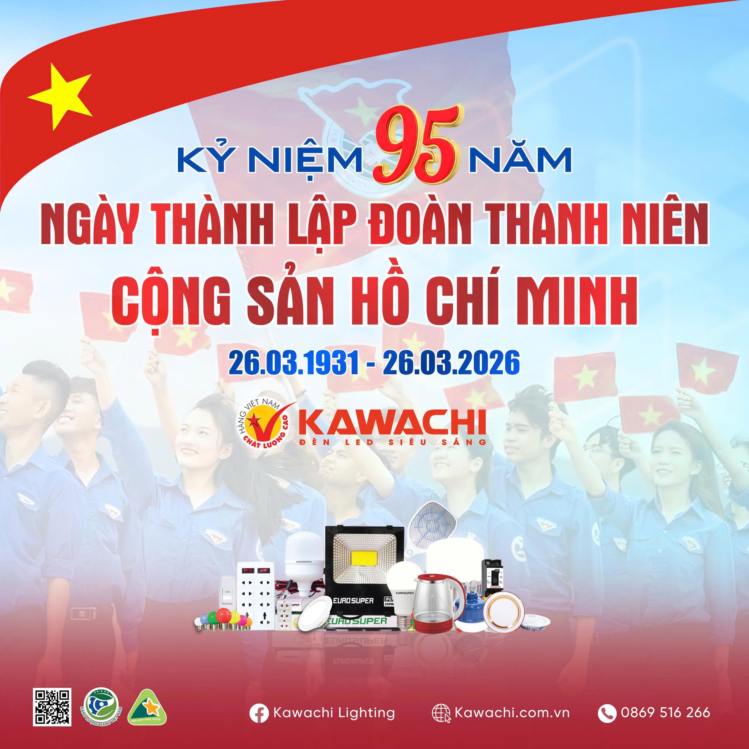 CHÀO MỪNG 95 NĂM NGÀY THÀNH LẬP ĐOÀN THANH NIÊN CỘNG SẢN HỒ CHÍ MINH (26/03/1931 - 26/03/2026)