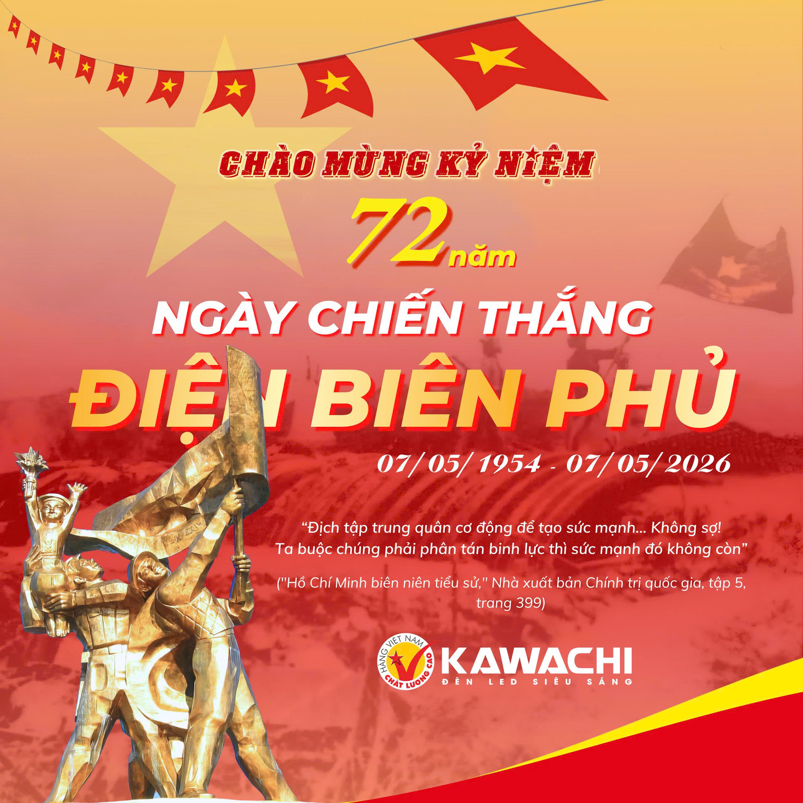 CHÀO MỪNG KỶ NIỆM 72 NĂM NGÀY CHIẾN THẮNG ĐIỆN BIÊN PHỦ (07/05/1954 - 07/05/2026)