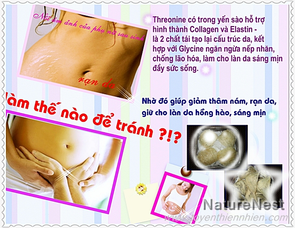 Yến Sào giúp cải thiện tình trạng rạn da, thâm nám cho phụ nữ mang thai và sau sinh!