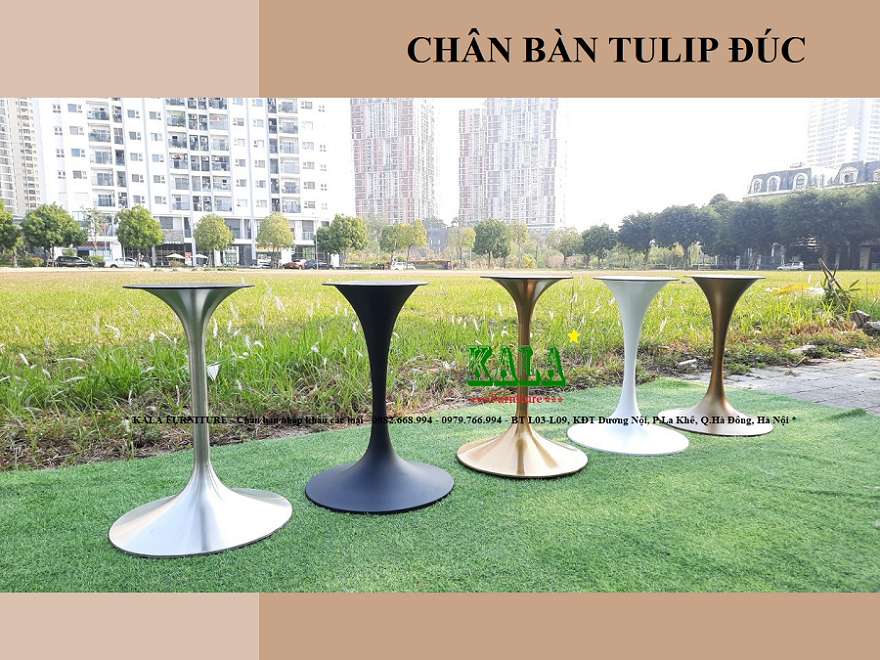 Chân bàn tulip đúc - Giải pháp cho mặt bàn kích thước lớn