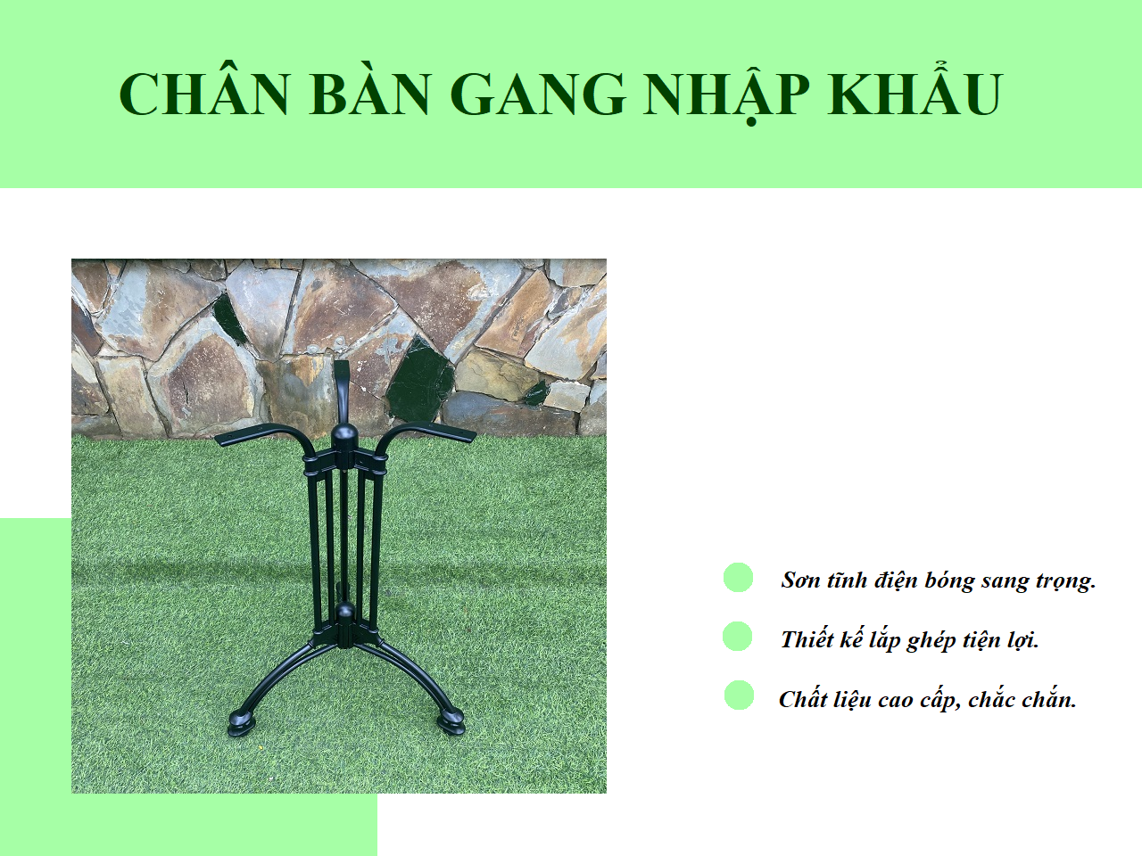 Tại sao nên chọn mẫu chân bàn gang đúc nhập khẩu.