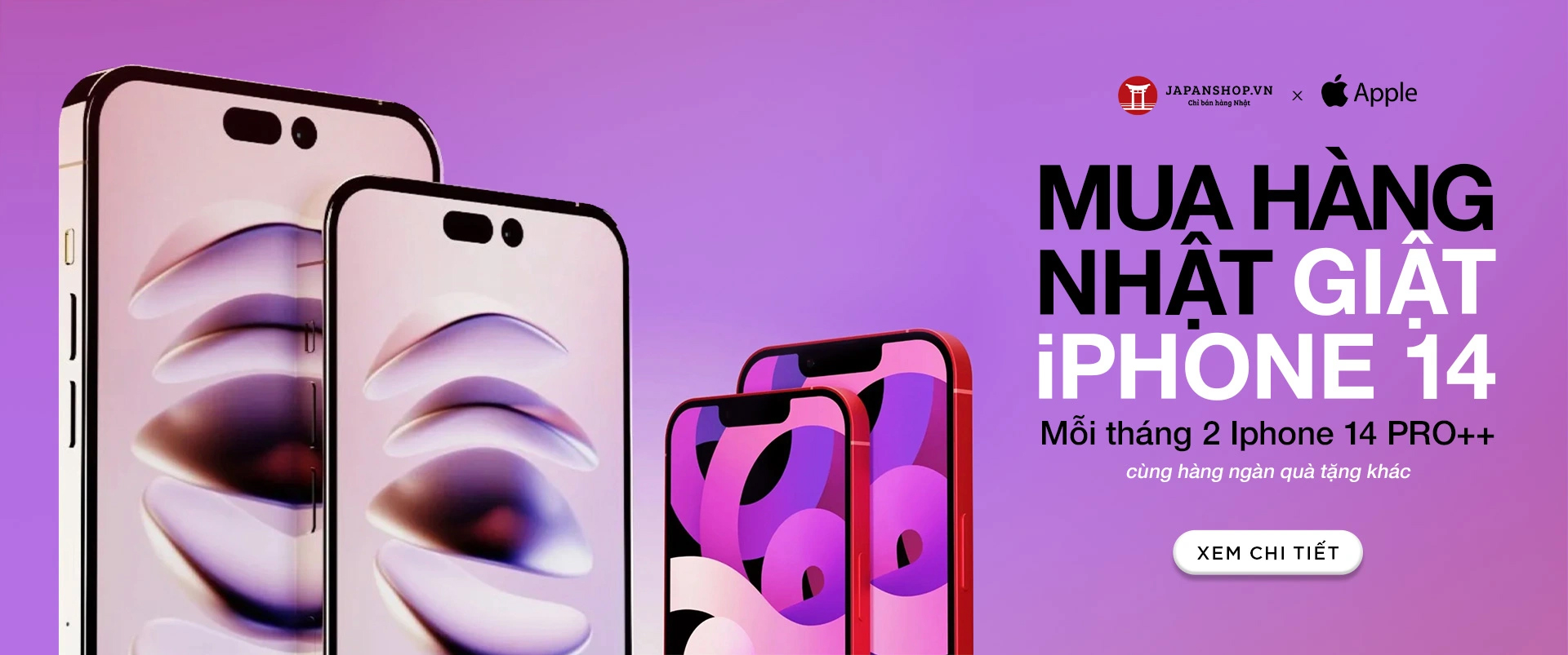 MUA HÀNG NHẬT, GIẬT NGAY IPHONE 14 PRO