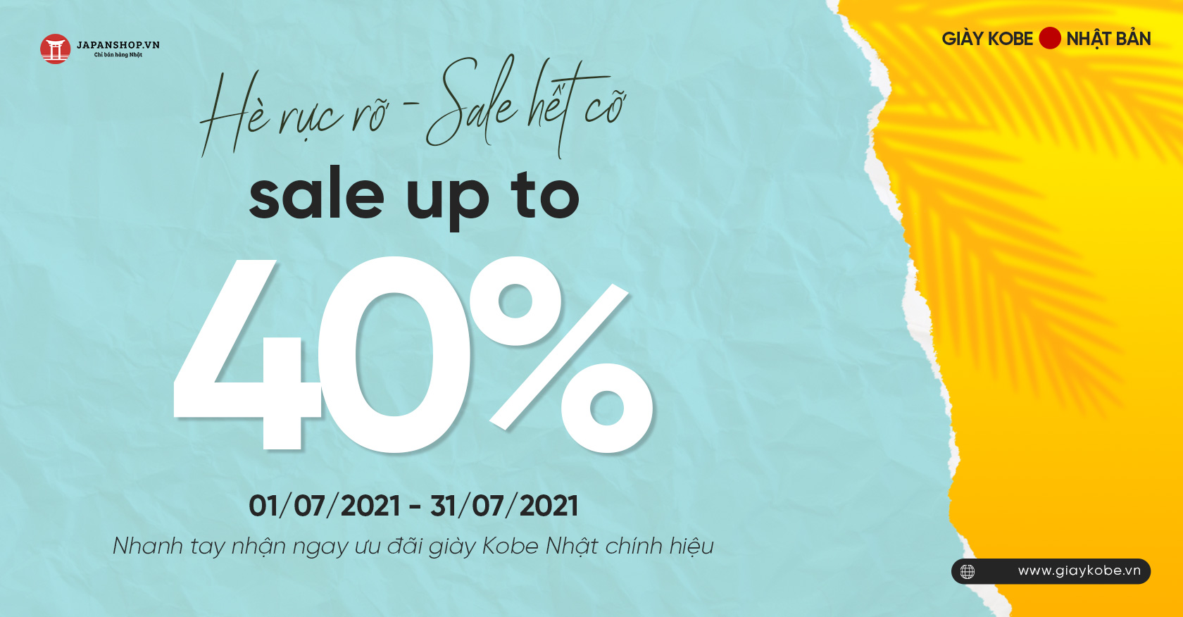 Giày Kobe Nhật Bản: Hè rực rỡ - Sale hết cỡ