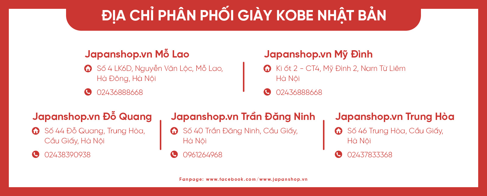 Địa chỉ phân phối giày Kobe Nhật Bản