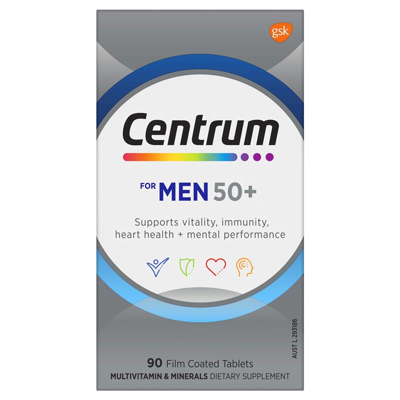 Viên uống bổ sung vitamin và khoáng chất cho nam giới - Centrum Men 50+
