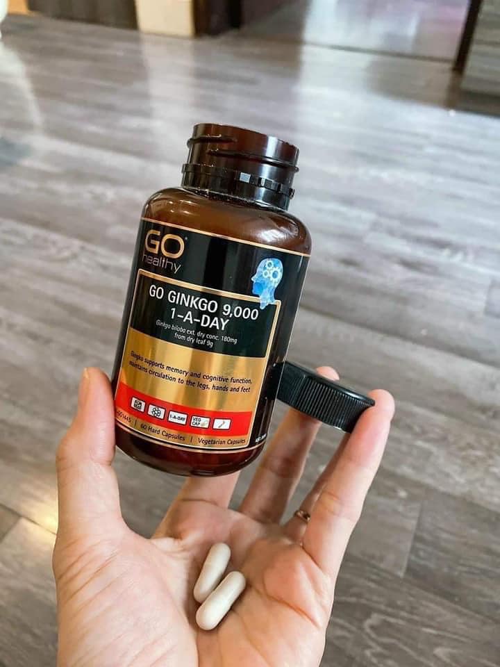 Viên uống bổ não Go Ginkgo 9000 Go Healthy hộp 60 viên 