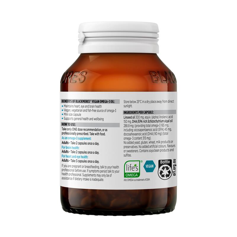 Blackmores Vegan Omega 3 Oil thuần chay