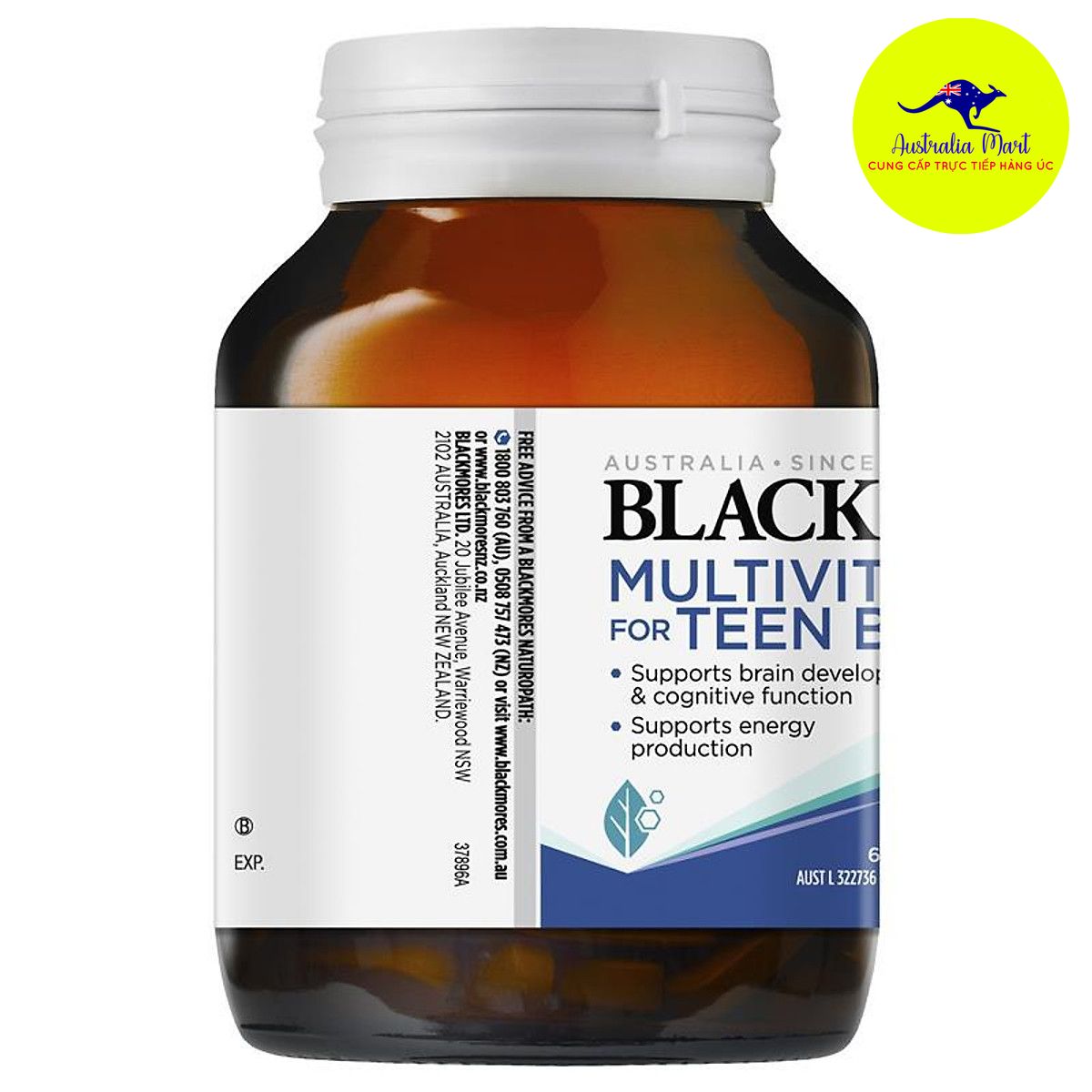 Blackmores Multivitamin For Teen Boys - Vitamin tổng hợp cho bé trai (60 viên)