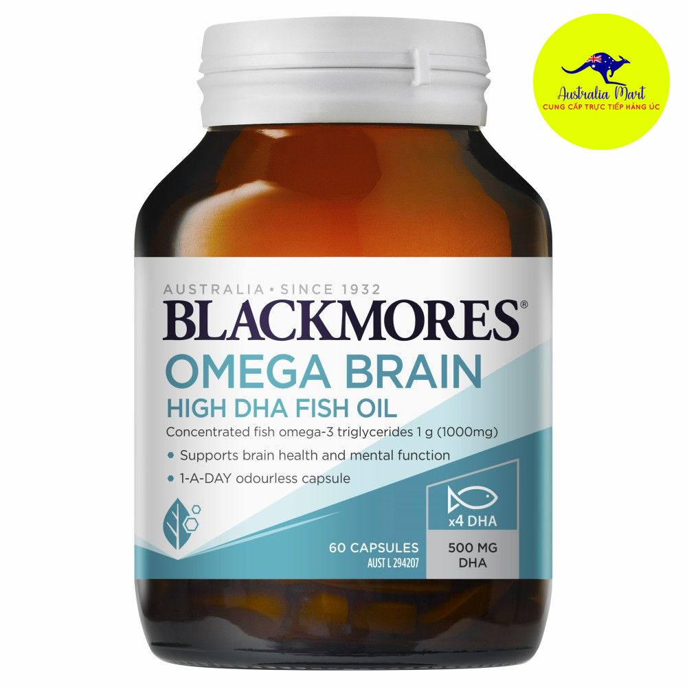 Blackmores Omega Brain Health - Viên uống bổ não dành cho mọi lứa tuổi | Australia Mart Blackmores Omega Brain Health - Viên uống bổ não dành cho mọi lứa tuổi | Australia Mart