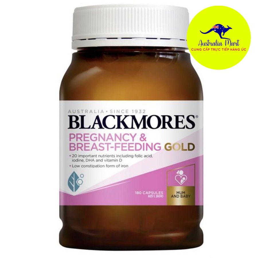 Blackmores Pregnancy & Breastfeeding - Viên uống cung cấp Vitamin dành cho bà bầu (180 viên)