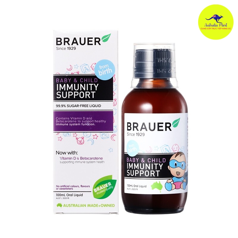 Siro tăng đề kháng Brauer Immunity Support 100ml