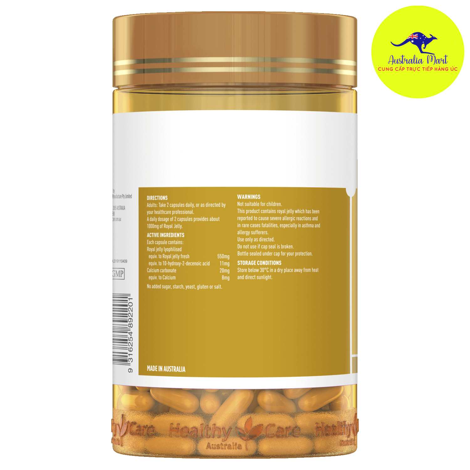 Healthy Care Royal Jelly 1000mg - Viên uống sữa ong chúa (365 viên)