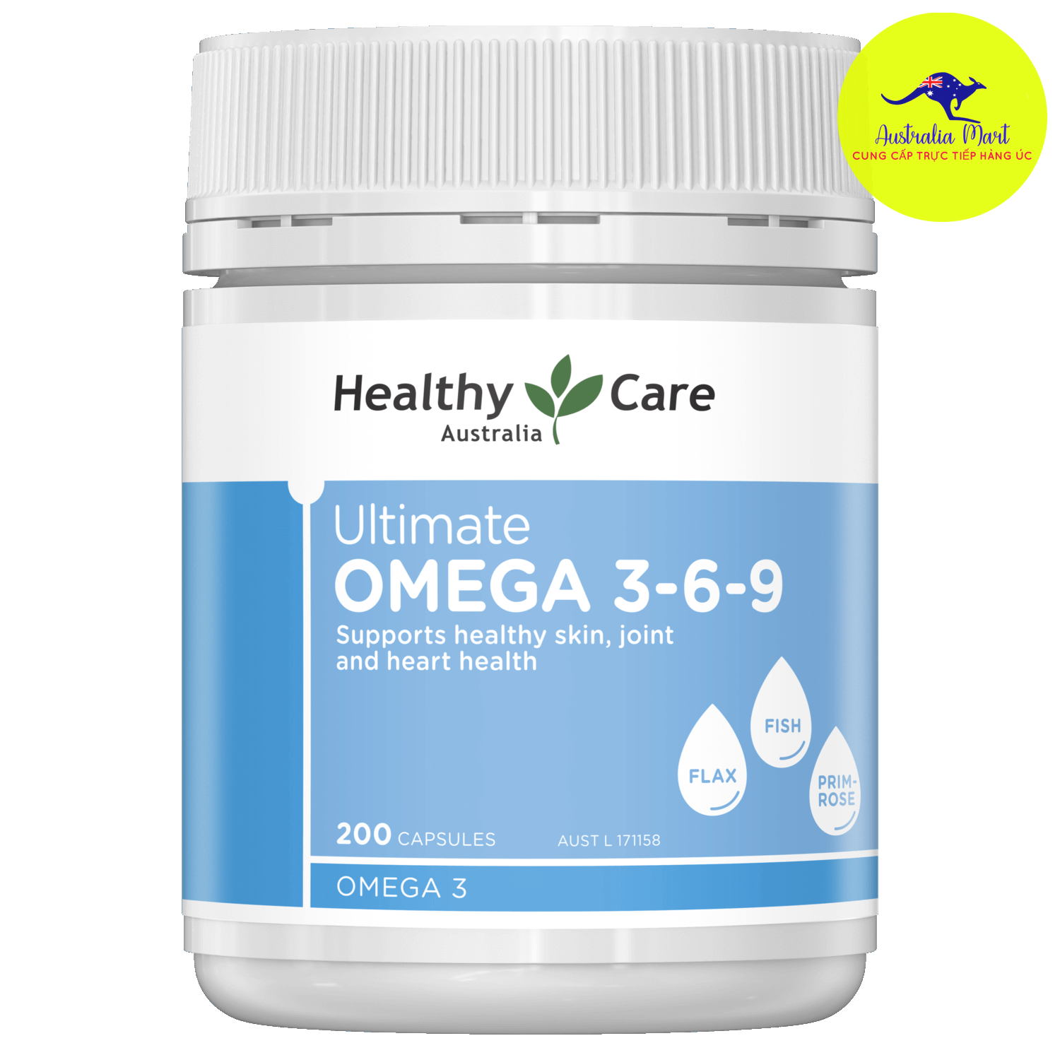 Healthy Care Omega 3-6-9 - Viên uống bổ sung Omega 3-6-9 (200 viên)