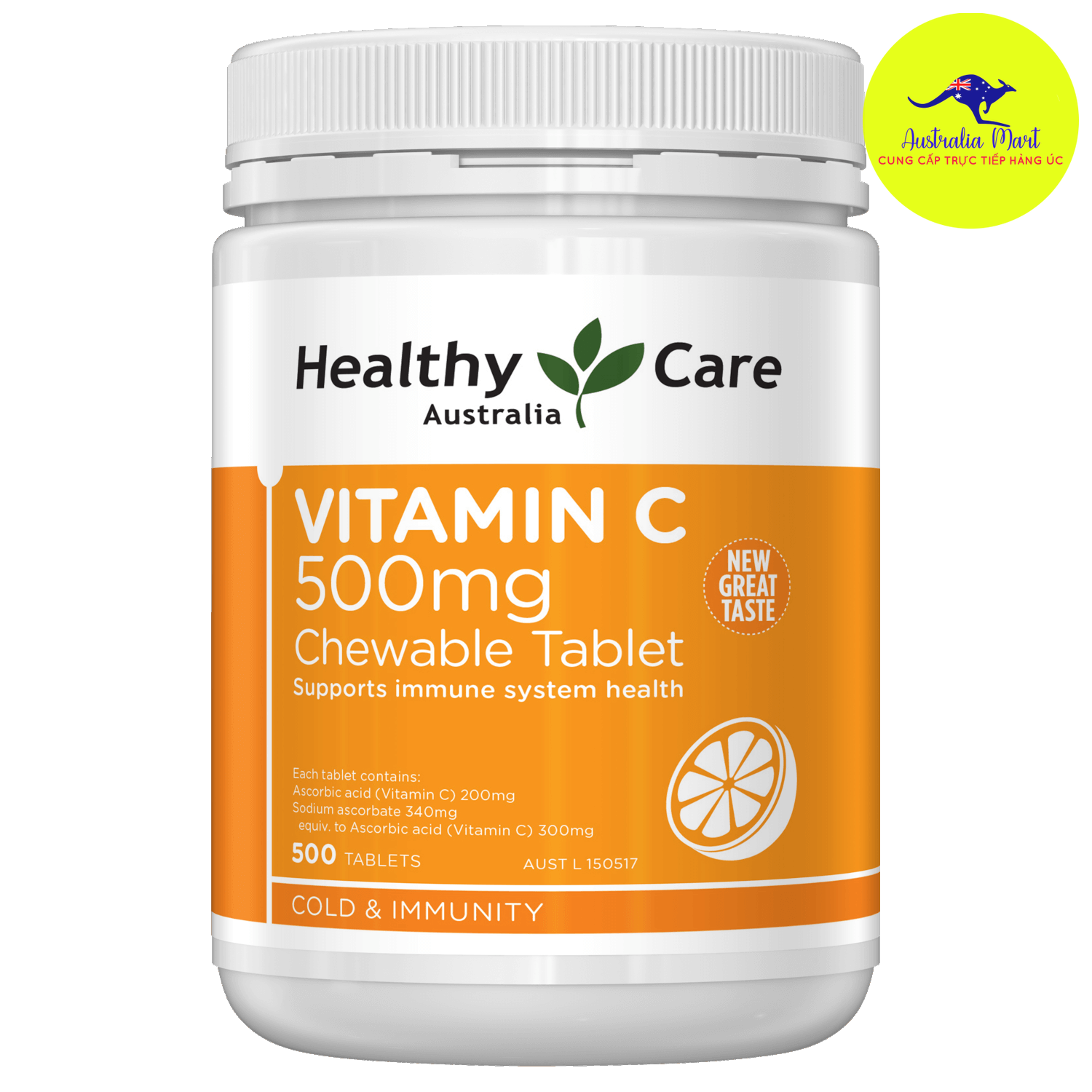 Healthy Care Vitamin C 500mg - Viên uống bổ sung Vitamin C (500 viên)
