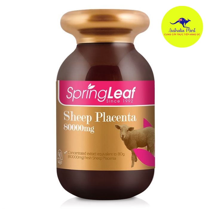 Viên uống nhau thai cừu Spring Leaf Sheep Placenta 80.000mg 90 viên