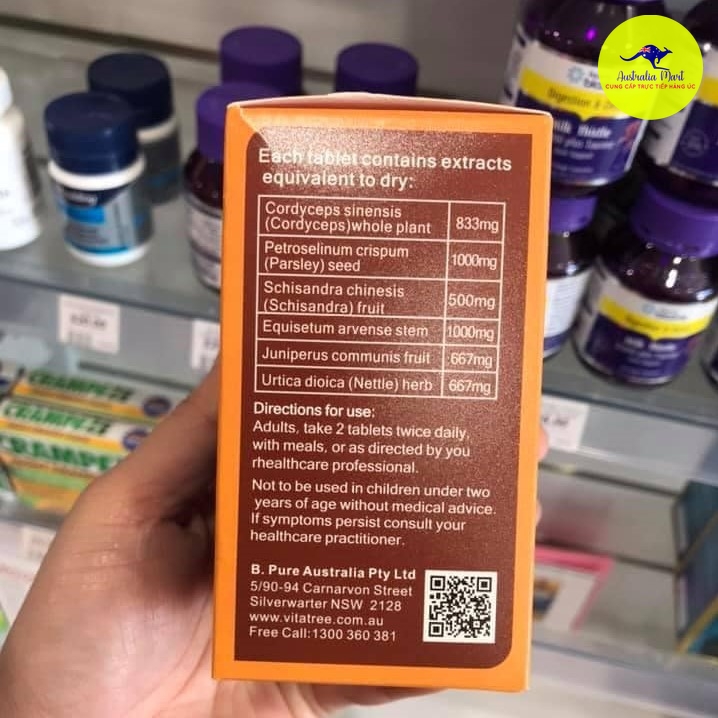 Viên uống bổ thận Vitatree Kidney Tonic chính hãng - 100 viên/hộp