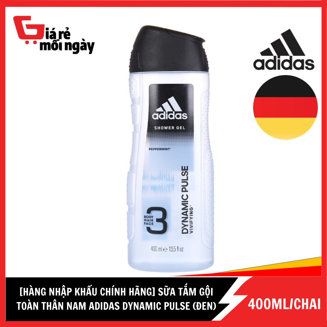 Sữa Tắm Gội Toàn Thân Nam Adidas Dynamic Pulse (Đen) 400ml / Sữa Tắm Gội Toàn Thân Nam Adidas Dynamic Pulse (Đen) 400ml /