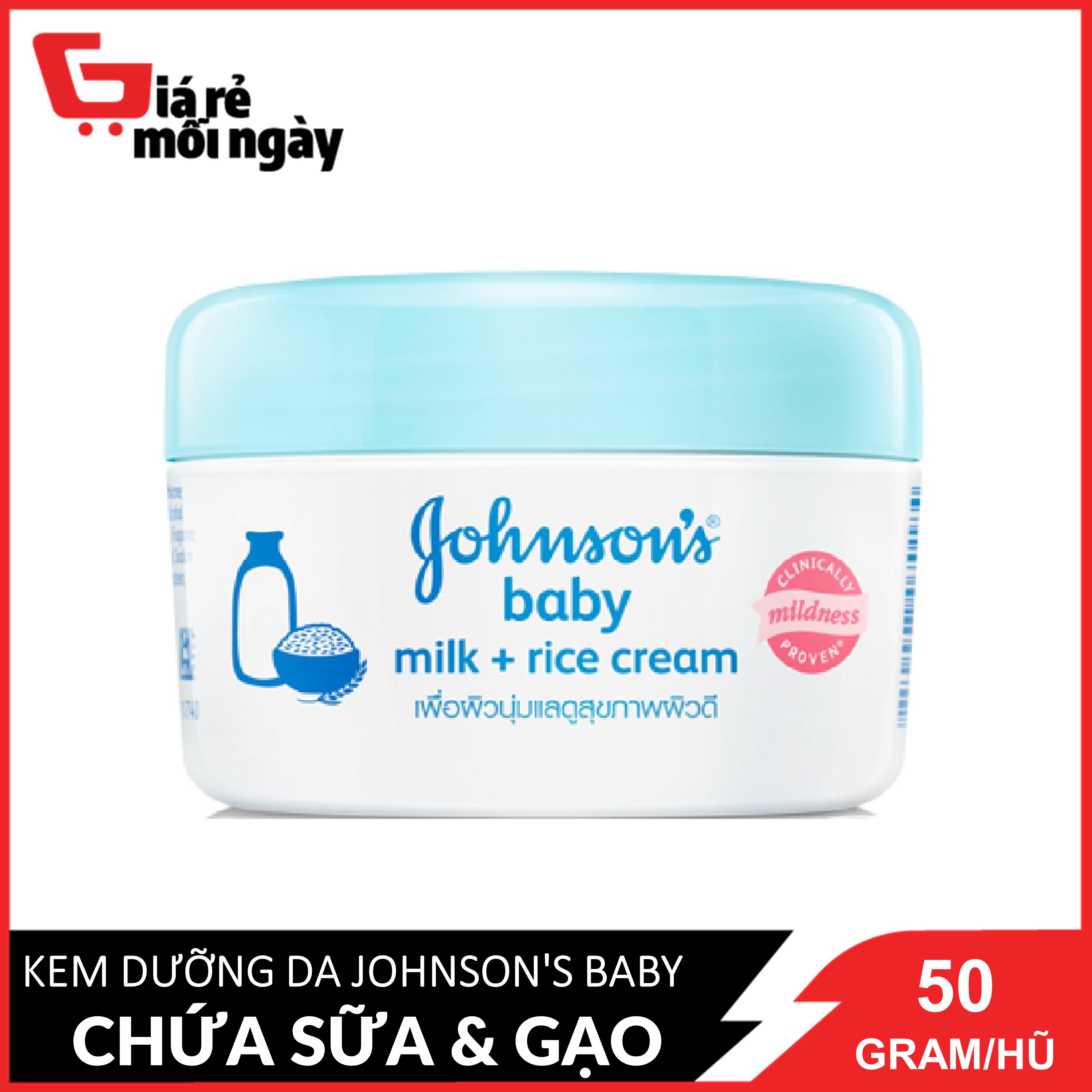 kem-duong-da-hu-chua-sua-va-gao-johnson-50g-chai