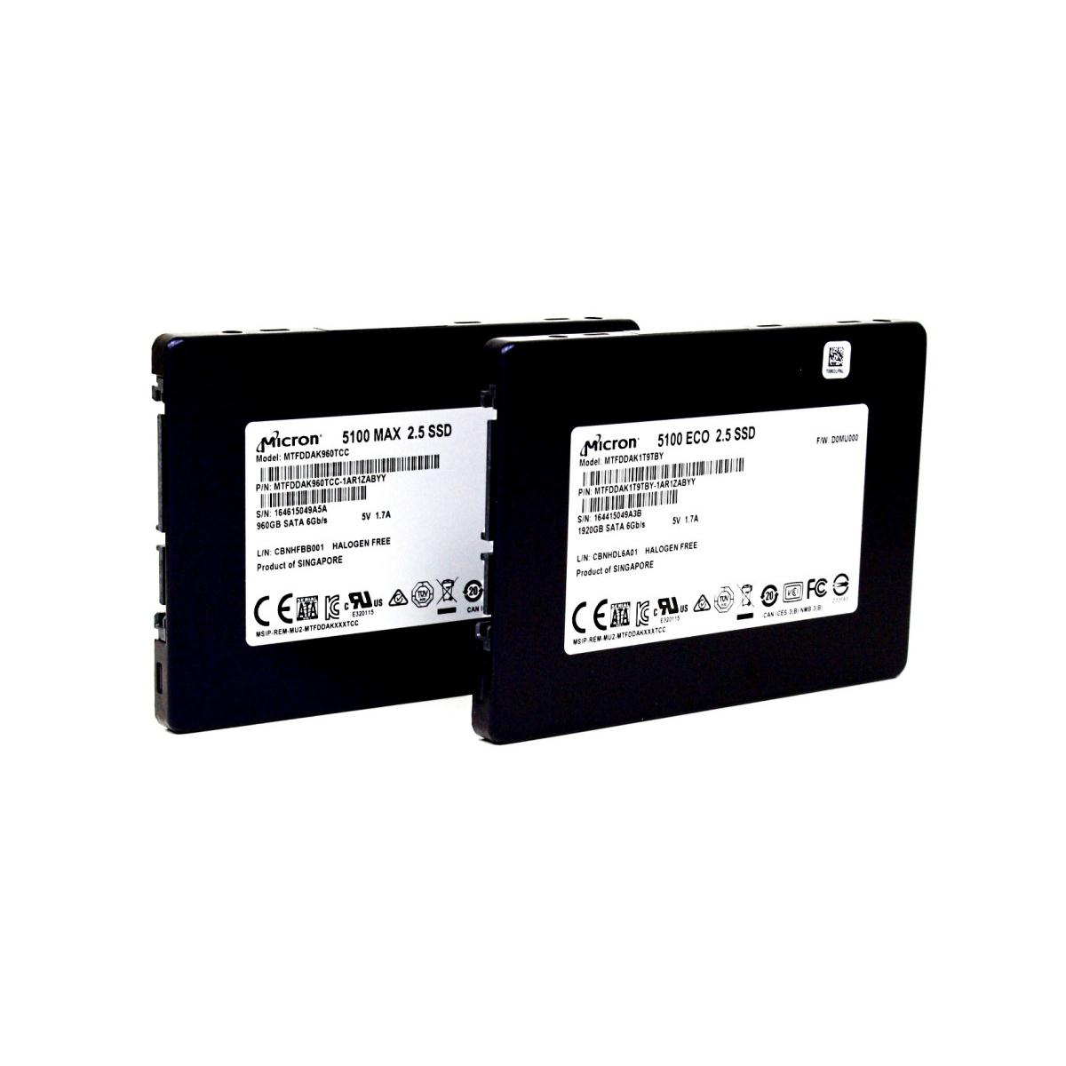 Micron 5200 ECO 480GB 2.5" SATA Enterprise SSD/Solid State Drive