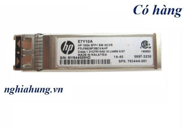 HPE SFP+ 16Gb Fibre Channel Short Wave Transceiver Module #E7Y10A/ E7Y09A