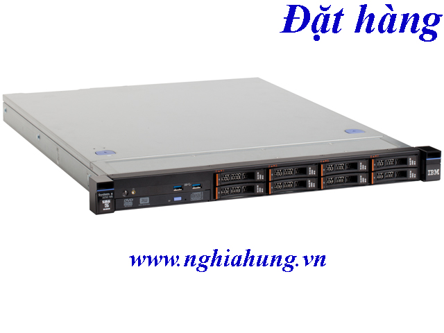 Máy Chủ Lenovo System X3550 M5 - CPU 1x E5-2660 v3 / Ram 8GB / Raid M5210 / 1x PS