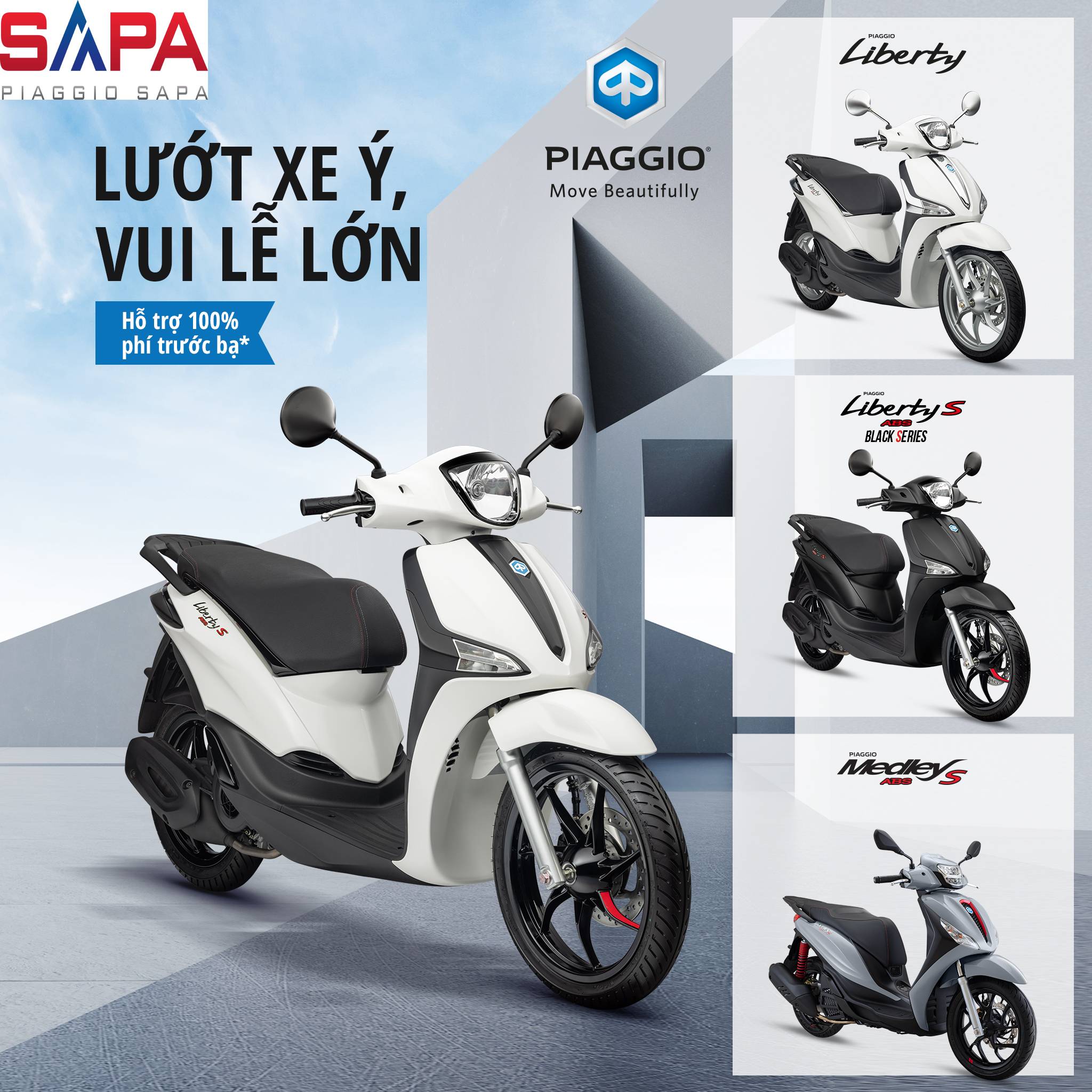 LƯỚT PIAGGIO - VUI LỄ LỚN - MIỄN PHÍ TRƯỚC BẠ