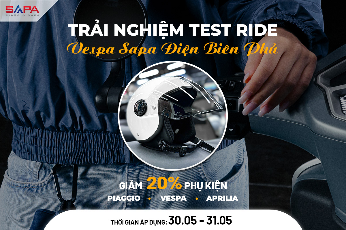 Trải nghiệm TestRide, Ưu đãi 20% phụ kiện chính hãng 30 và 31.05