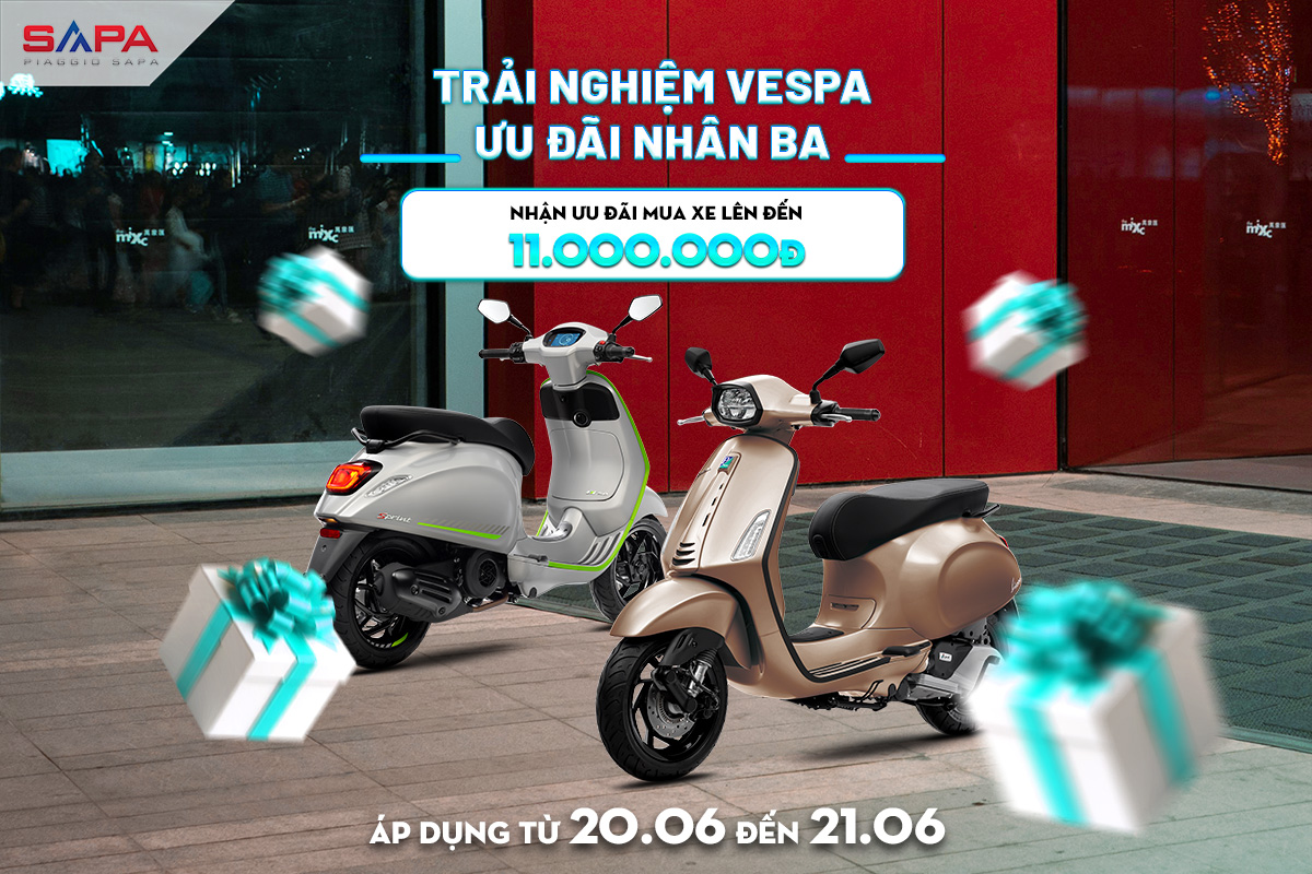 Vespa dành siêu ưu đãi đặc biệt lên đến 11.000.000đ