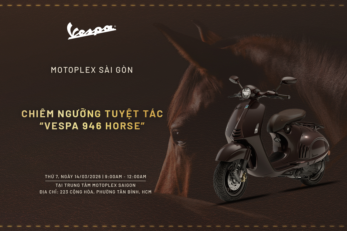 Sự kiện ra mắt Vespa 946 Horse 2026 ngày 14.03.2026