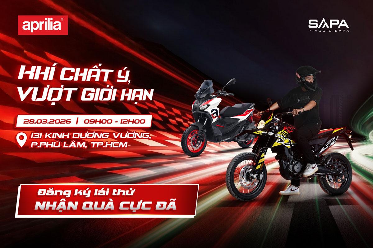 LÁI THỬ VÀ CẢM NHẬN VESPA, APRILIA, PIAGGIO NHẬN ƯU ĐÃI CỰC LỚN