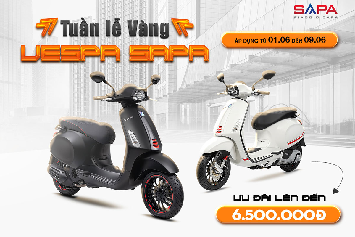 Tuần lễ vàng Vespa 01.06 đến 09.06.2025