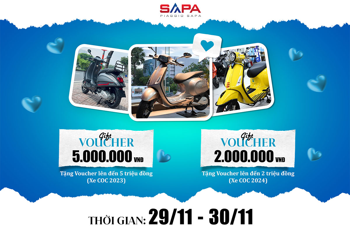 Tặng Voucher 2 triệu và 5 triệu liền tay duy nhất 29.11 và 30.11.2024
