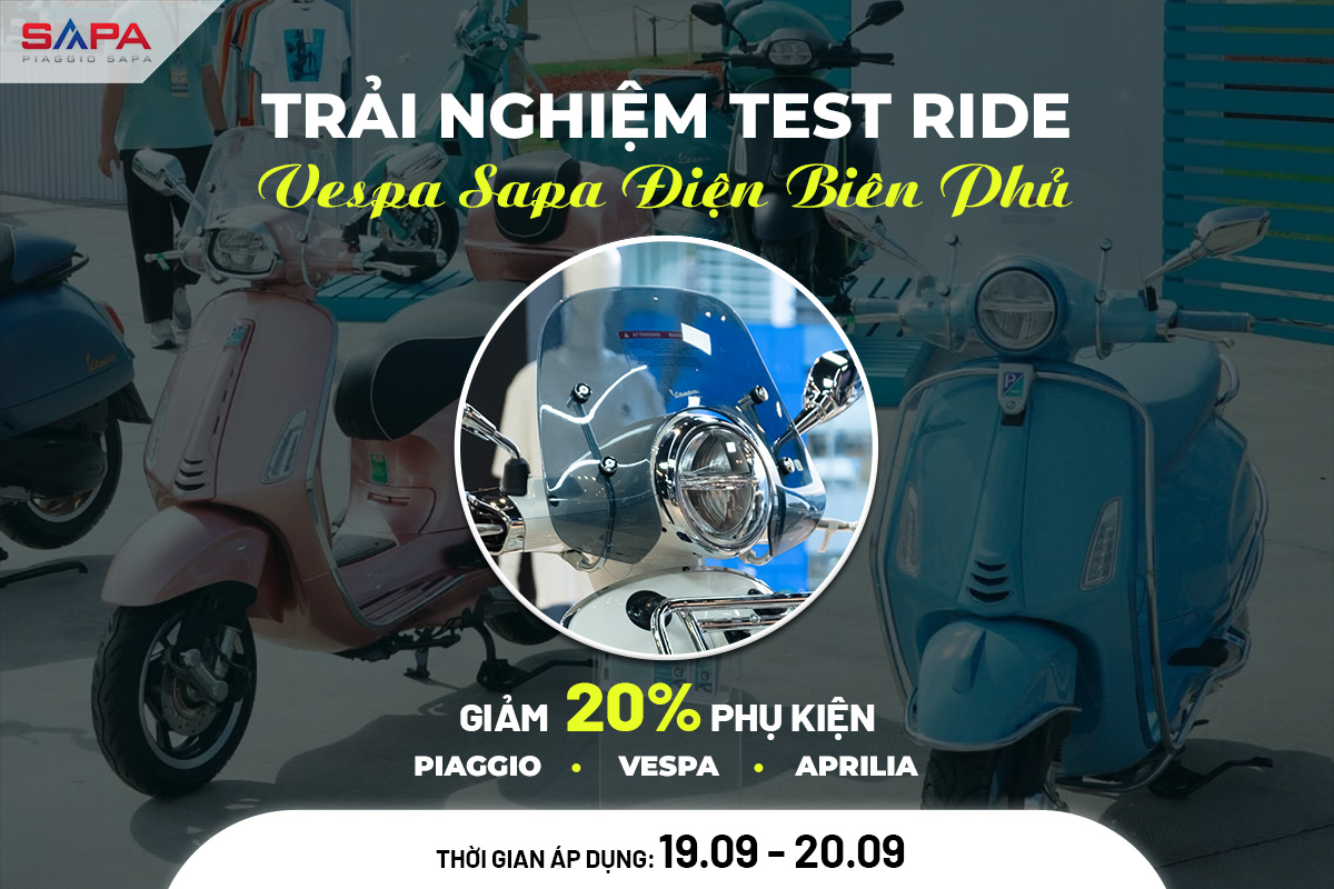 Ưu đãi 20% phụ kiện Vespa ngày 19 và 20.09.2026