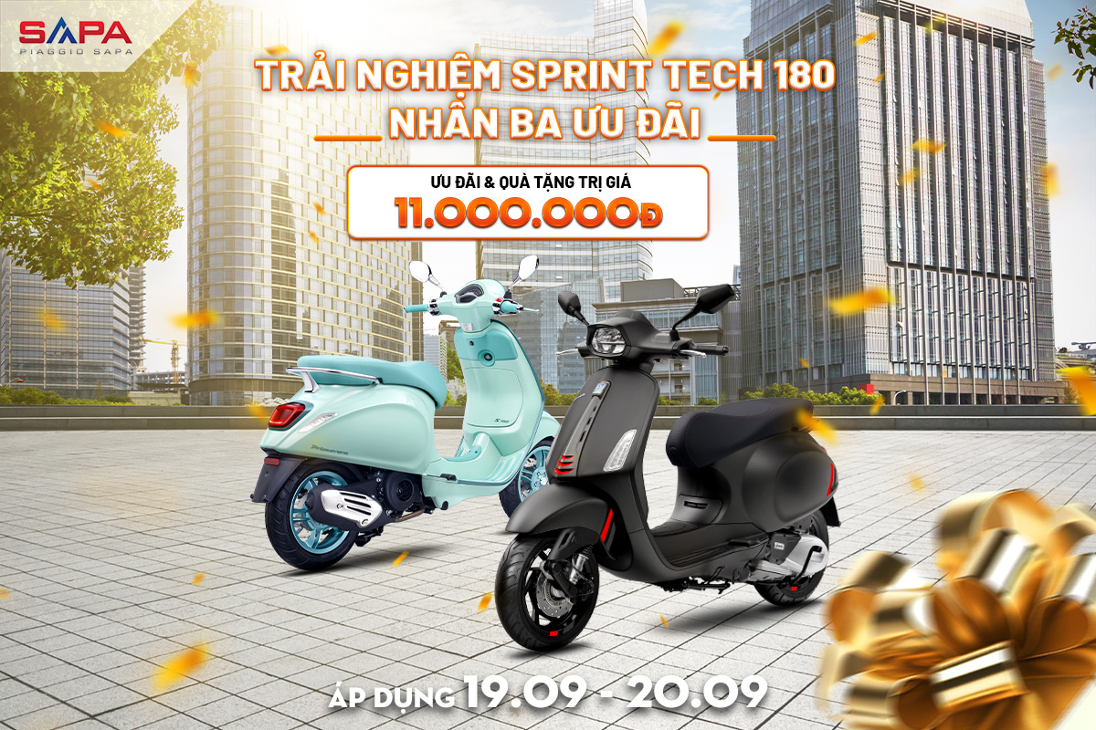 Trải nghiệm Sprint Tech 180 nhận ưu đãi nhân 3 lên đến 11 triệu đồng