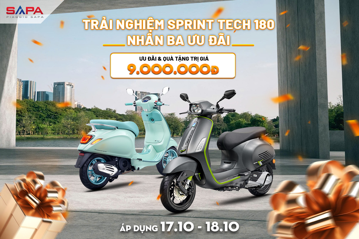 Trải nghiệm Vespa, nhận ưu đãi nhân 3 từ 17.10 đến 18.10.2026