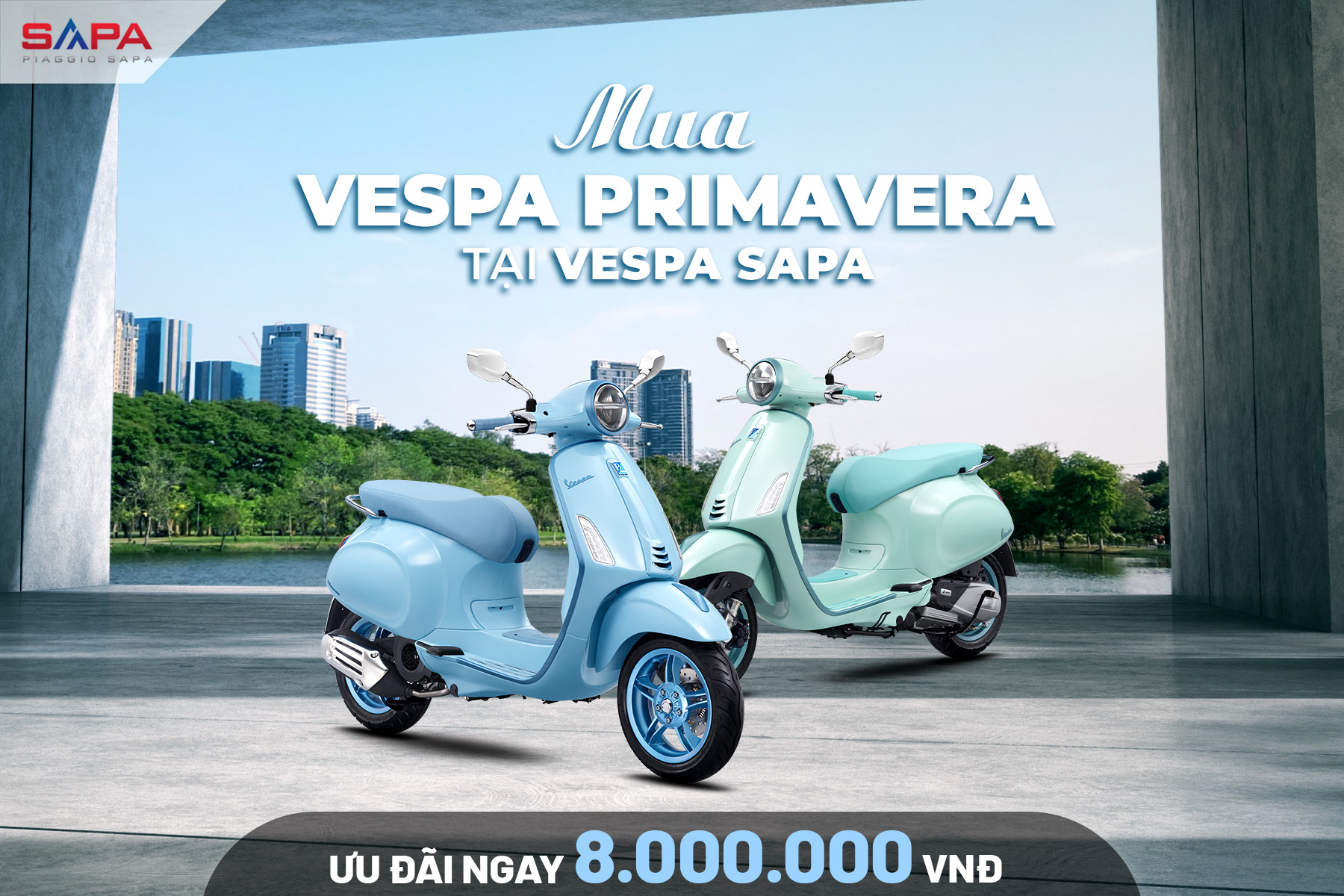 Tặng Voucher 8.000.000đ mua Vespa Primavera Th7.2026
