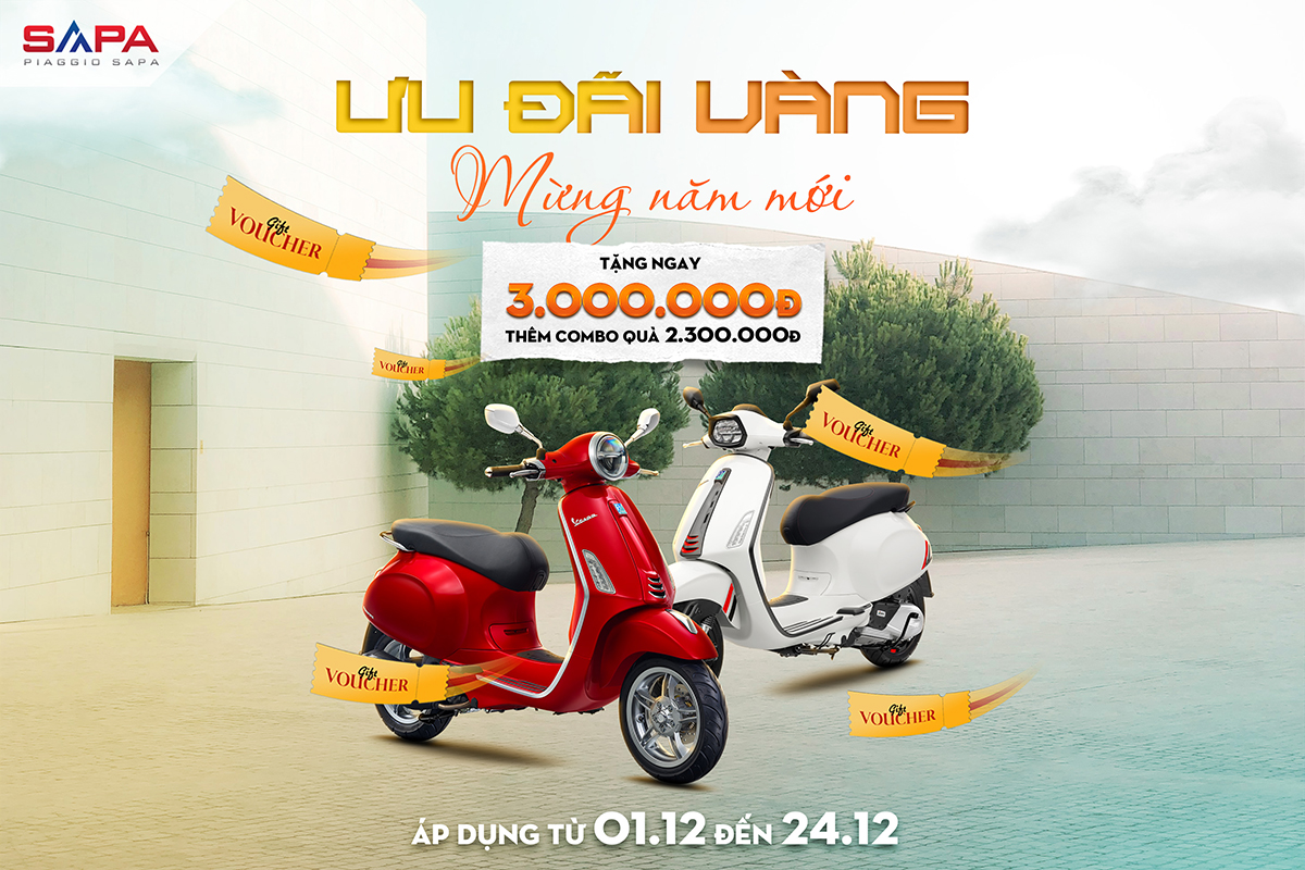 Ưu đãi lên đến 5.300.000đ khi mua Vespa Sprint hoặc Primavera 2025