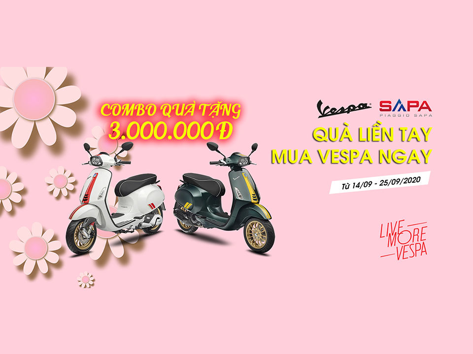 Quà liền tay, mua vespa ngay