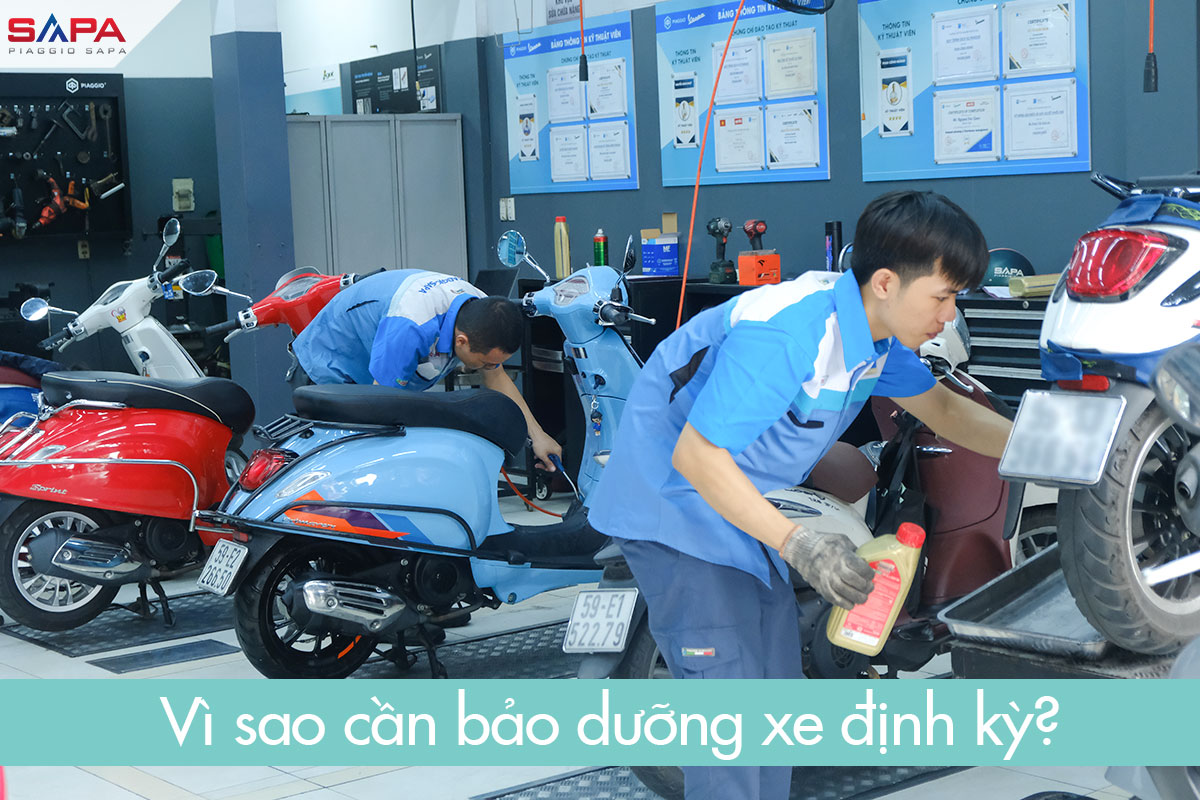 Vì sao cần bảo dưỡng xe Vespa định kỳ.