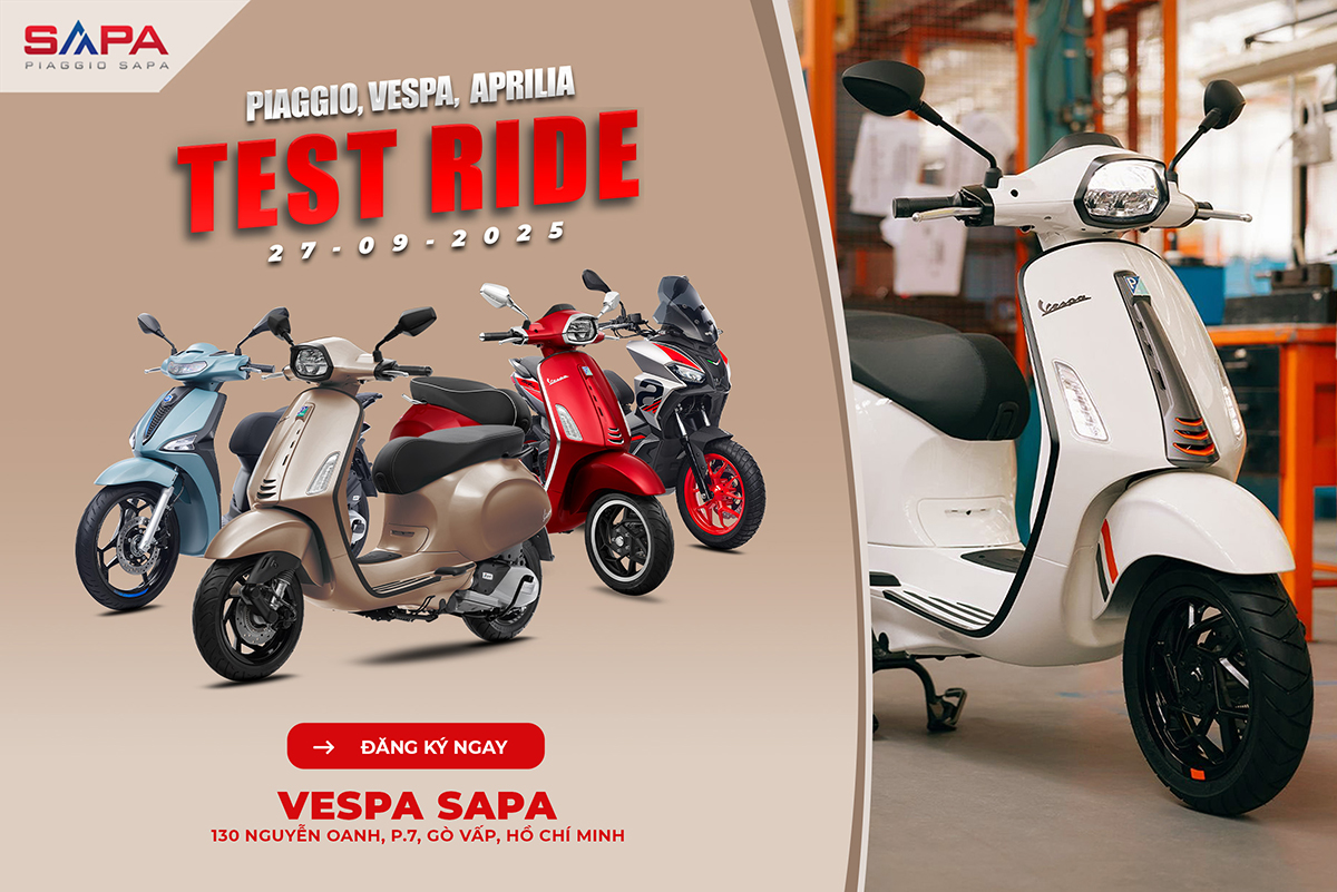 Test Ride VESPA, PIAGGIO, APRILIA nhận quà cực đã