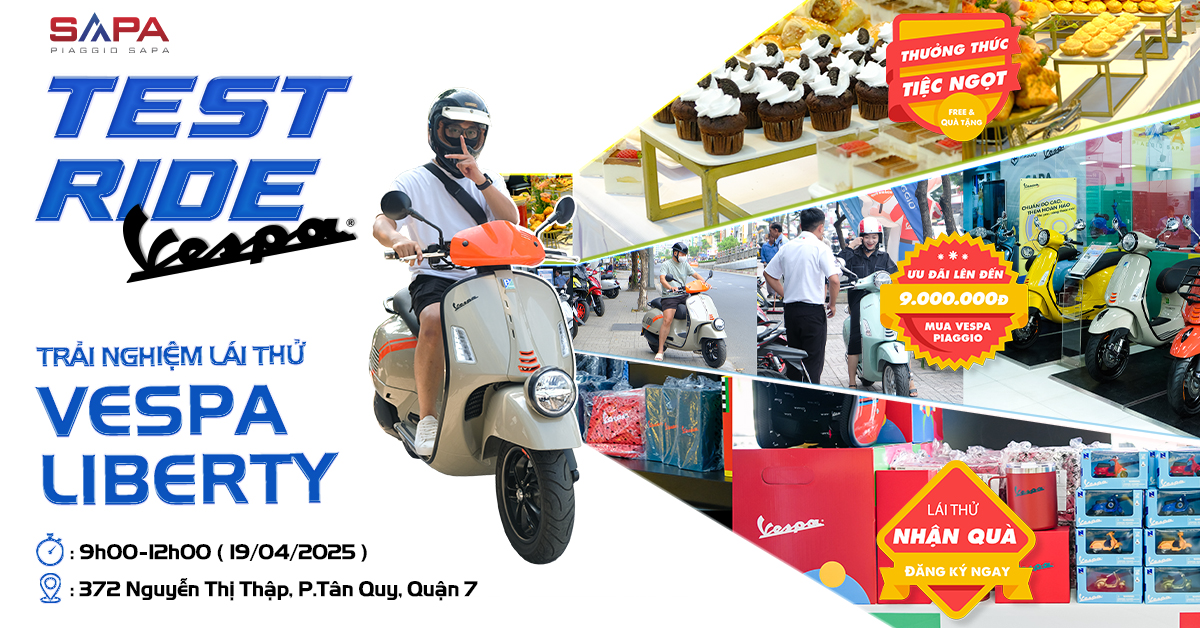 Đăng ký Test Ride Vespa, Ưu đãi mua xe cực đã