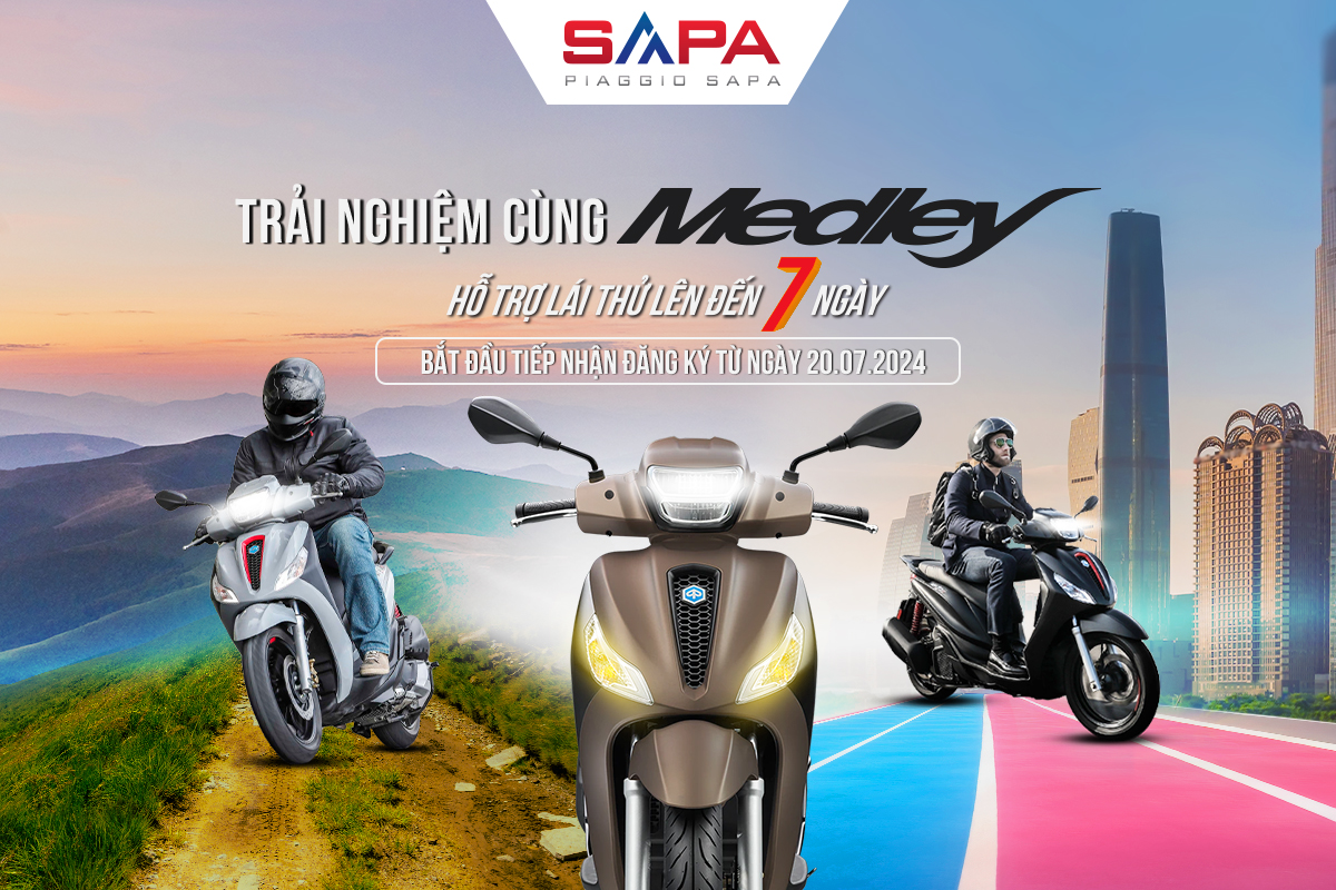 Piaggio Medley Experience - Trải nghiệm lái thử lên đến 7 ngày