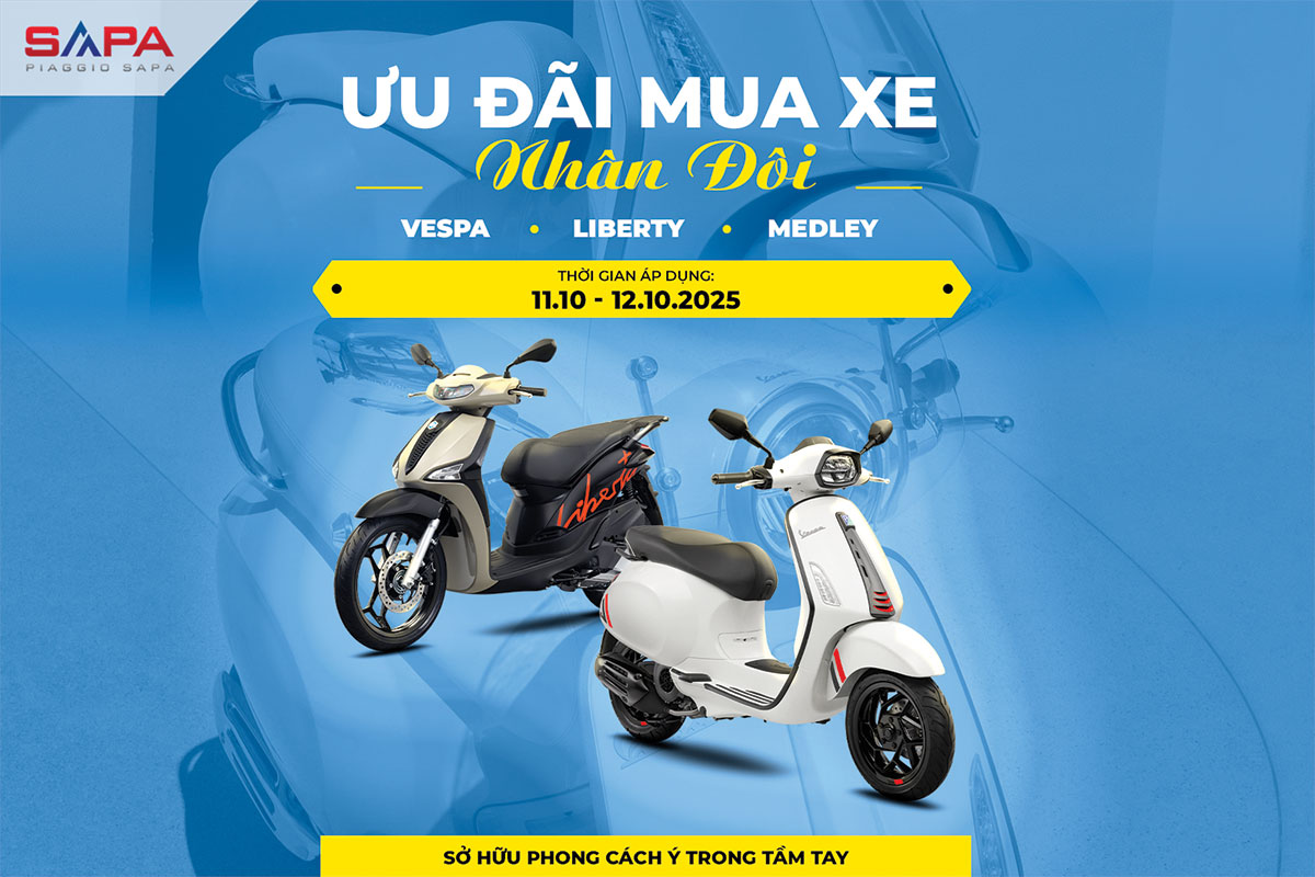 Ưu đãi mua xe nhân đôi duy nhất ngày 11 và 12.10